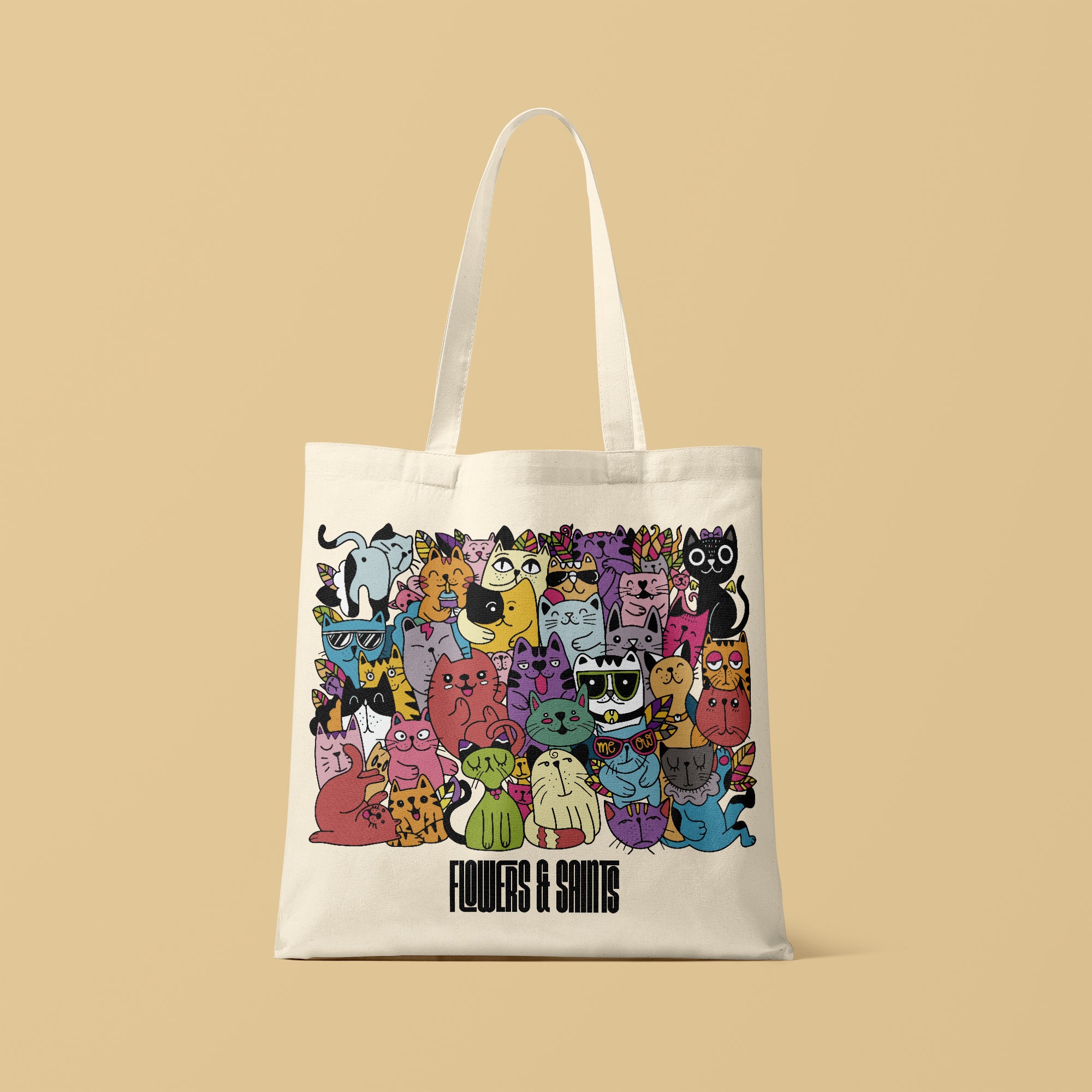 Cat Doodle - Canvas Tote Bag