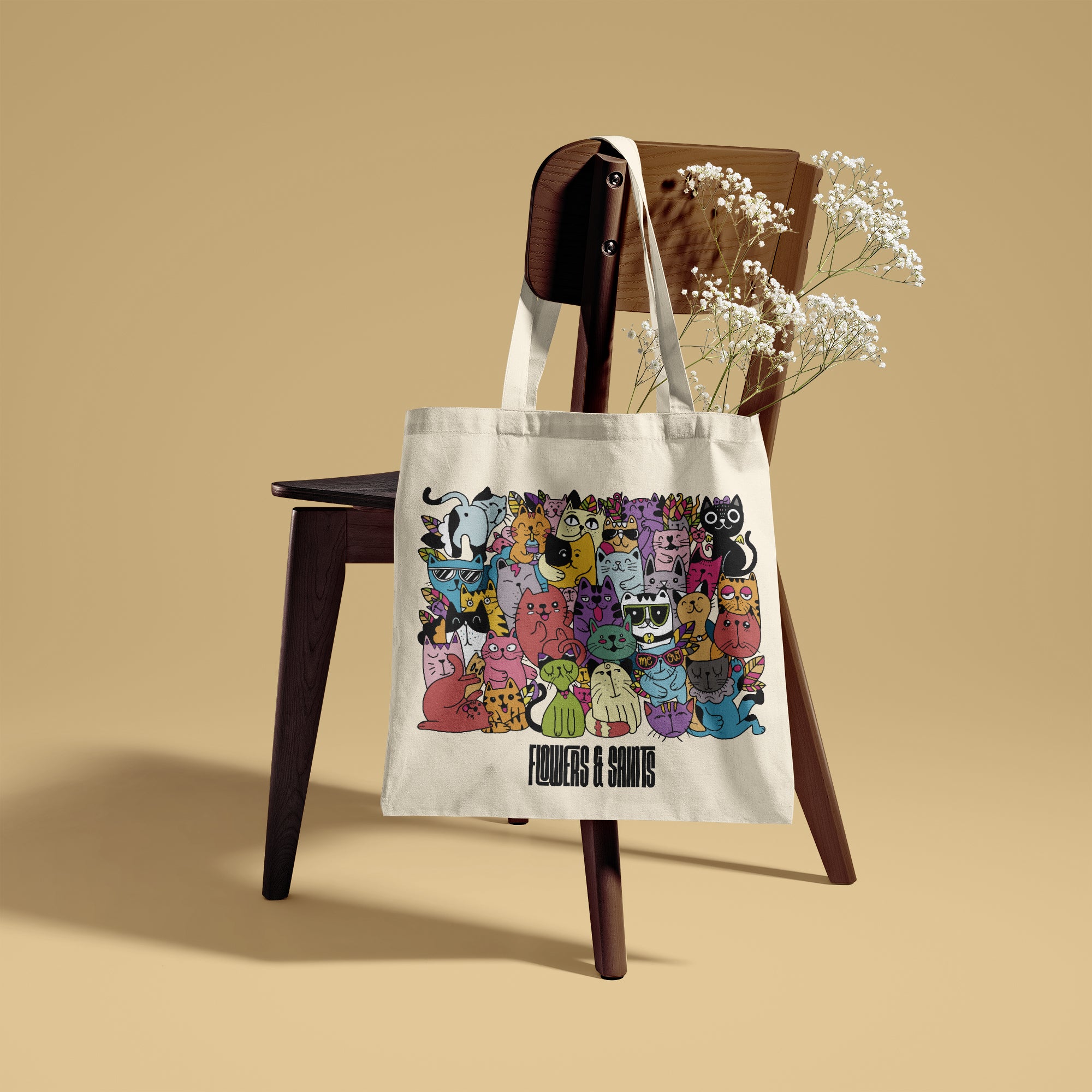 Cat Doodle - Canvas Tote Bag