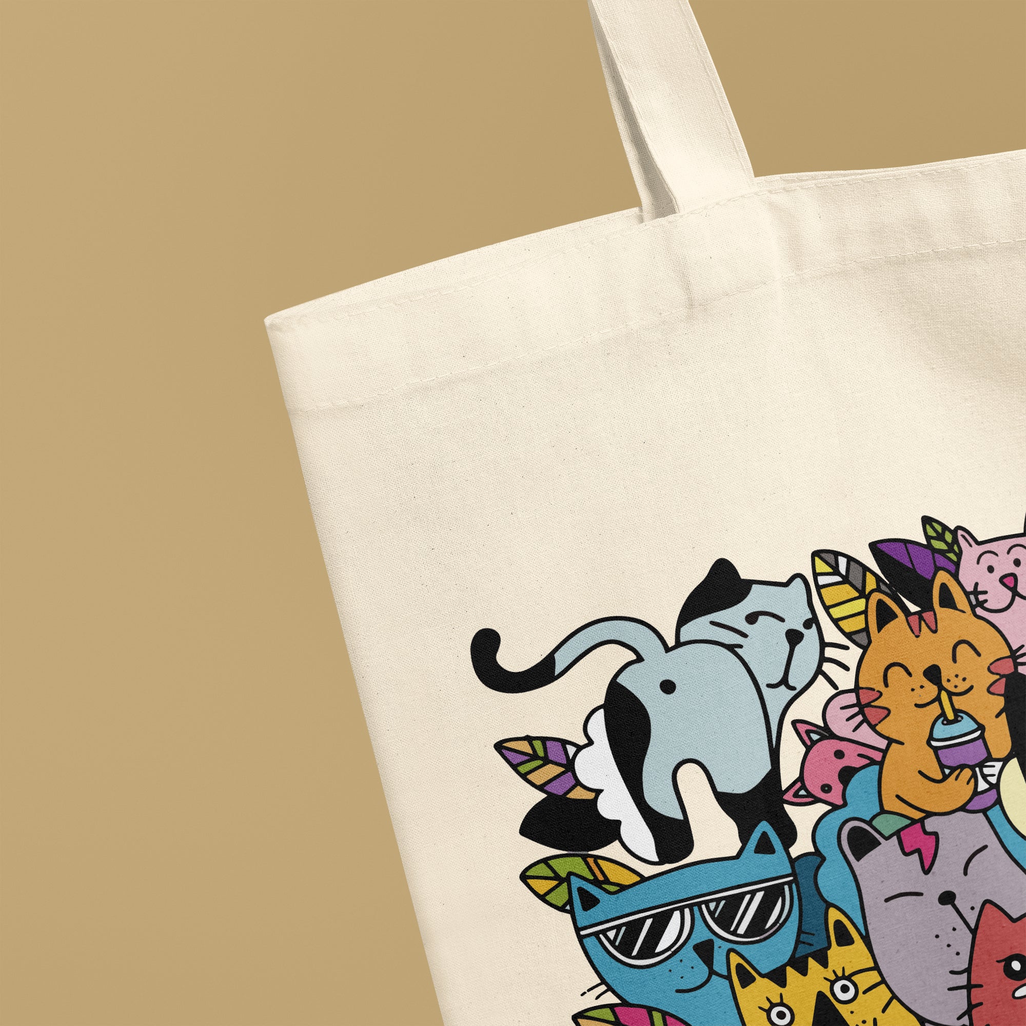Cat Doodle - Canvas Tote Bag