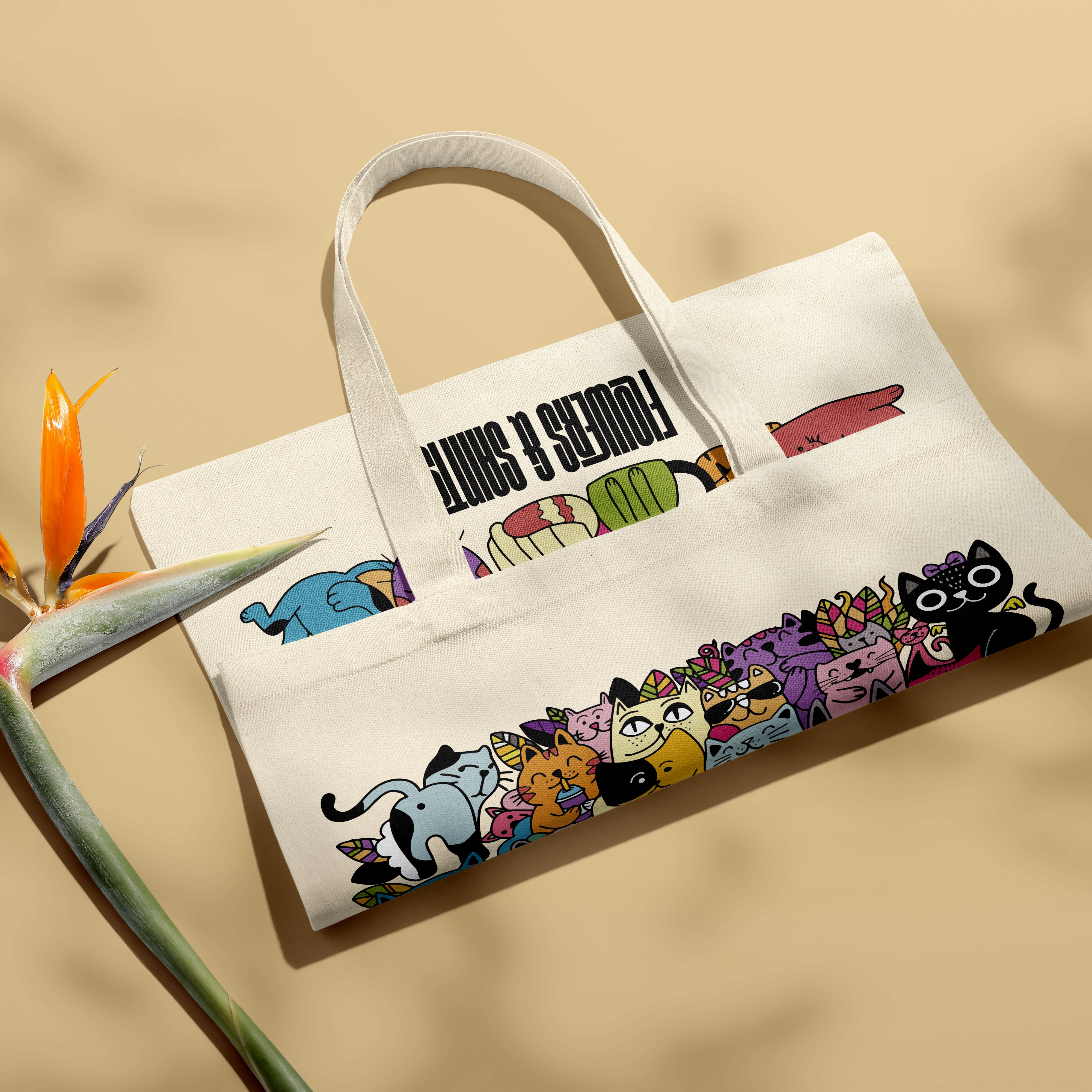 Cat Doodle - Canvas Tote Bag
