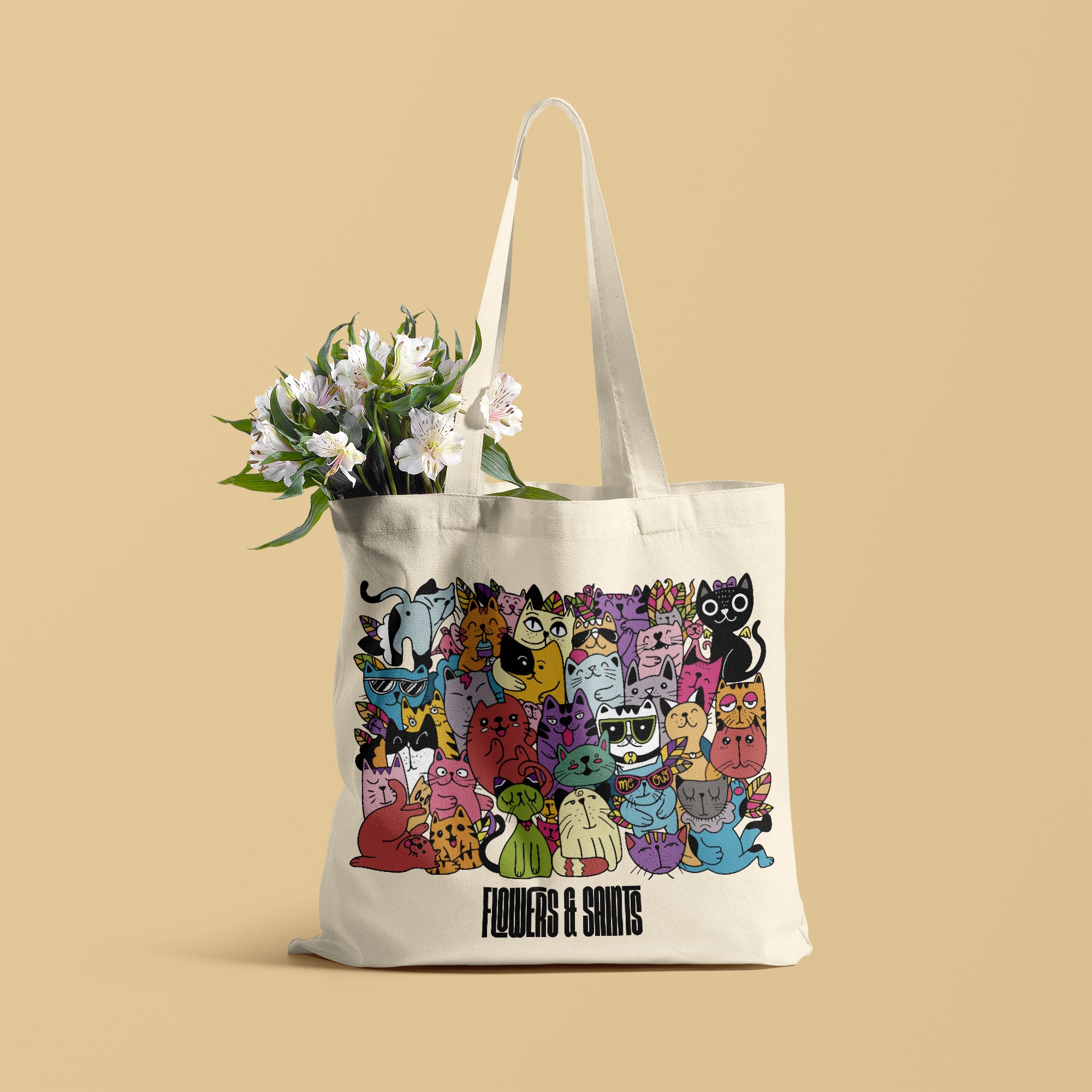 Cat Doodle - Canvas Tote Bag