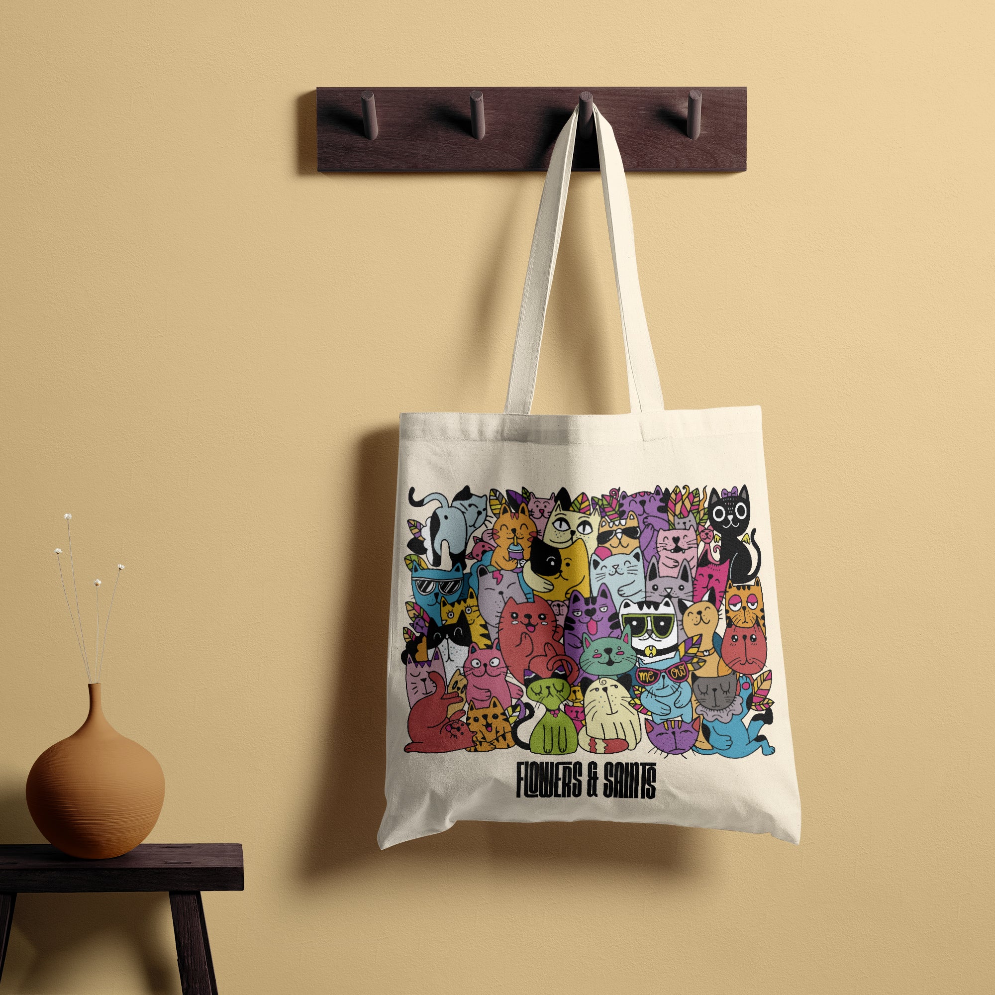 Cat Doodle - Canvas Tote Bag