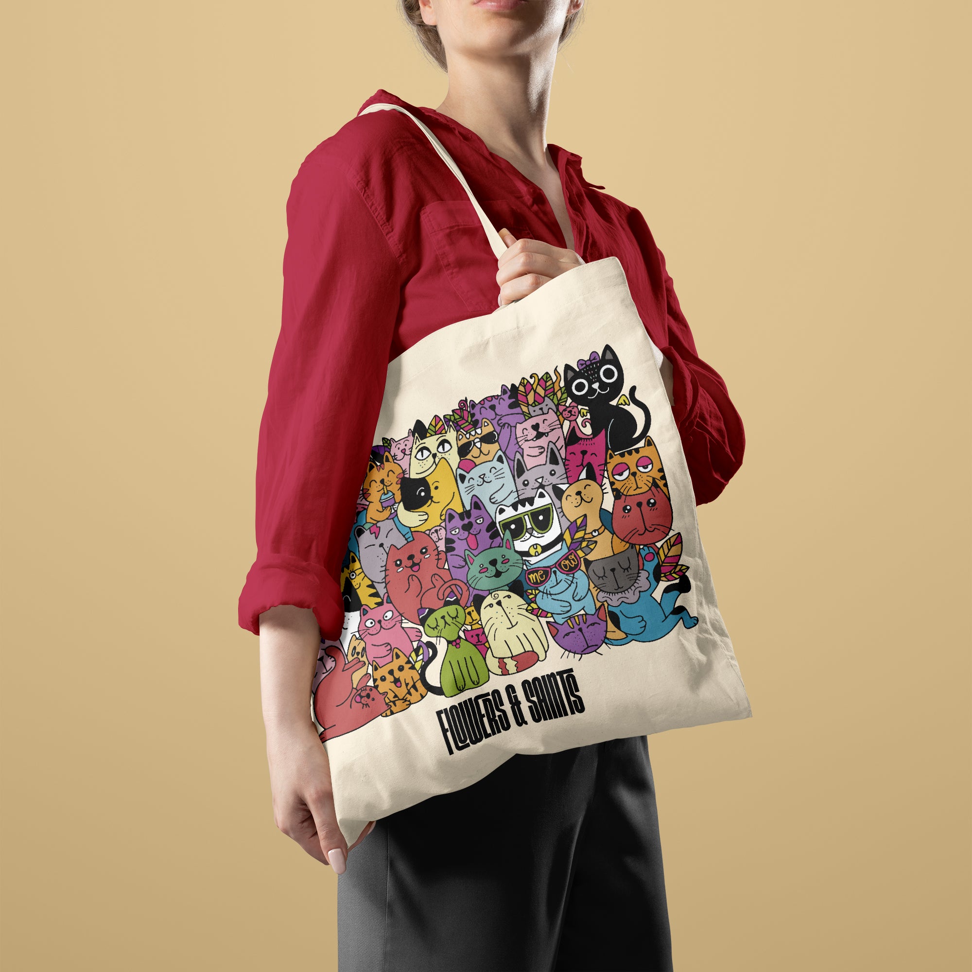 Cat Doodle - Canvas Tote Bag