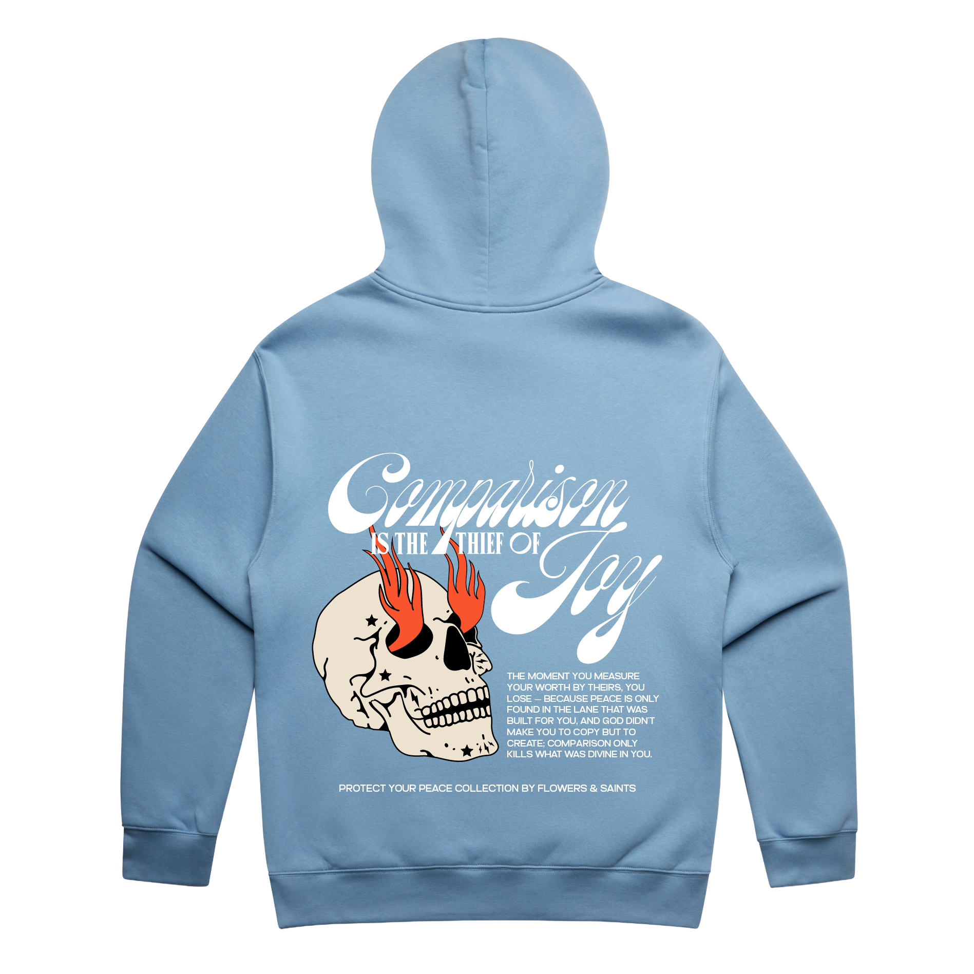 Comparison is the Thief of Joy — Relax Fit Hoodie — Blue Hour