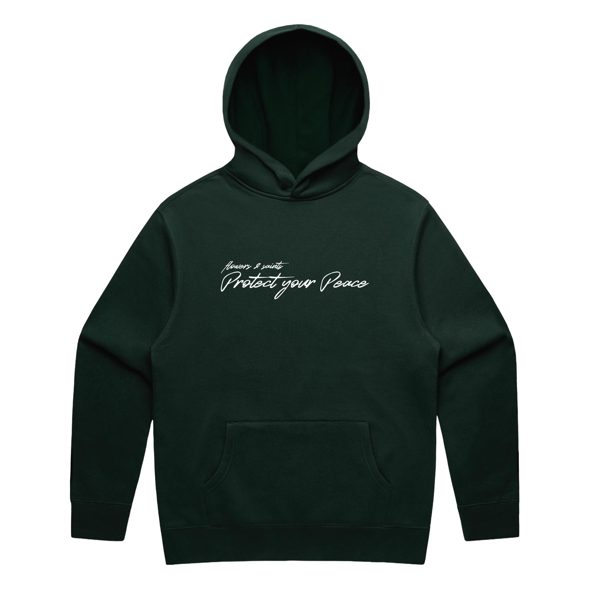 Protect Your Peace Affirmations — Relax Fit Hoodie — Quiet Evergreen