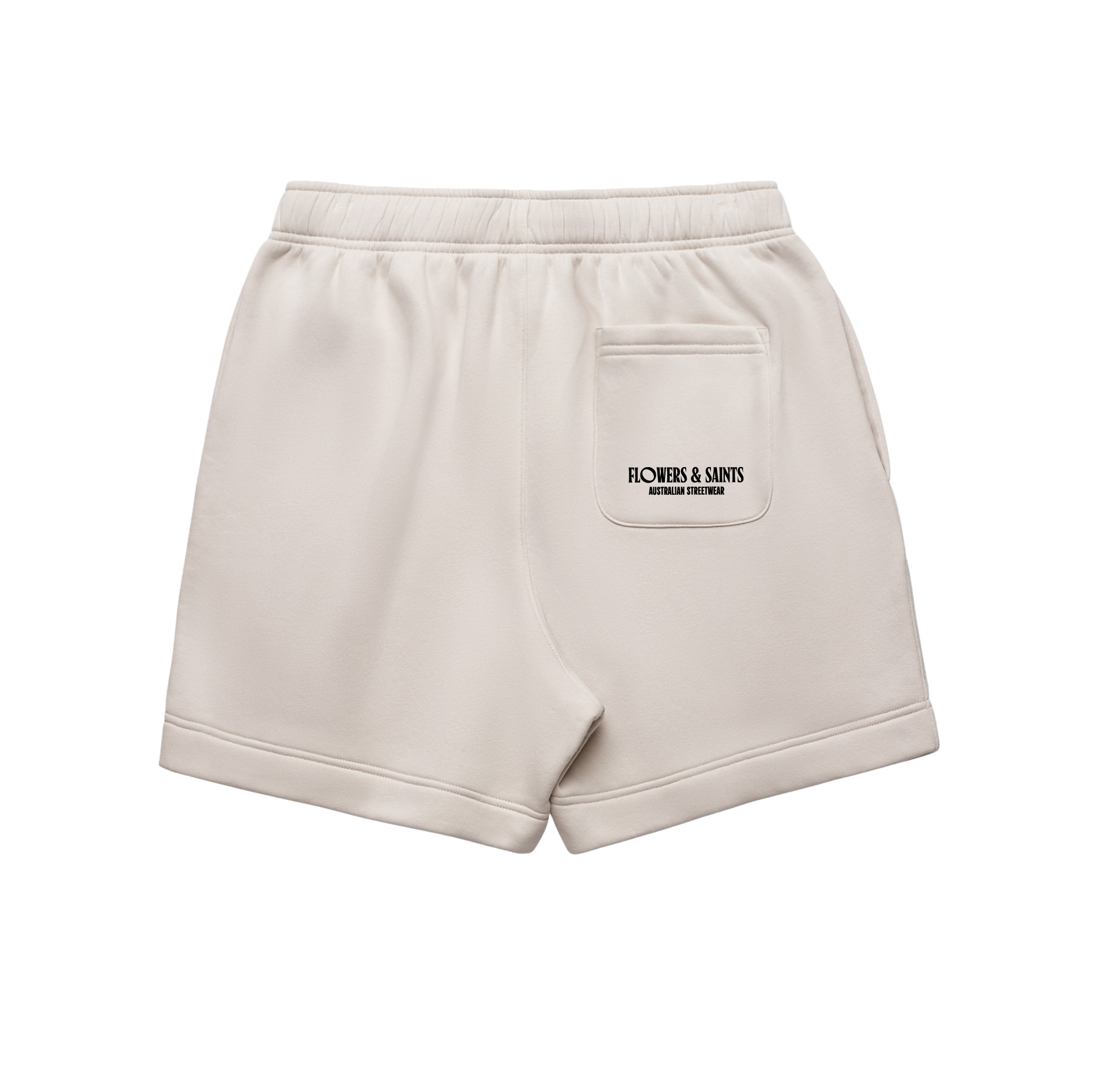 Flowers & Saints Relax Track Shorts 18" - Sacred Sand