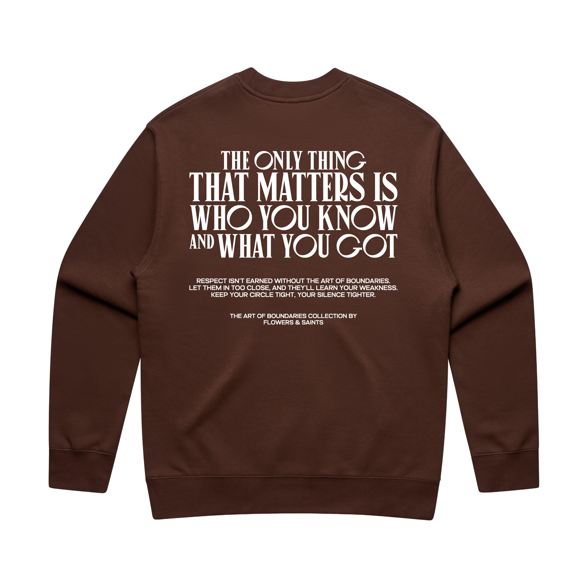 The Art of Boundaries — Relax Fit Crew Sweatshirt — Burnt Earth