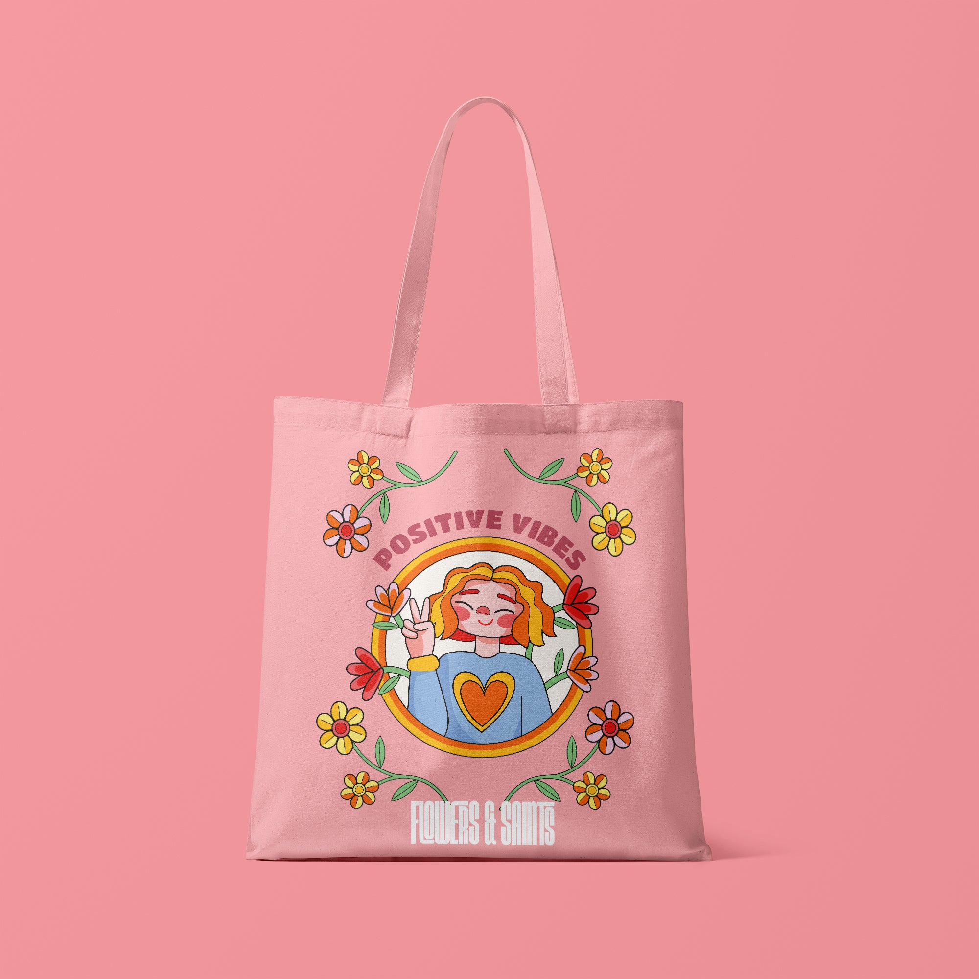 Positive Vibes - Eco Canvas Tote Bag