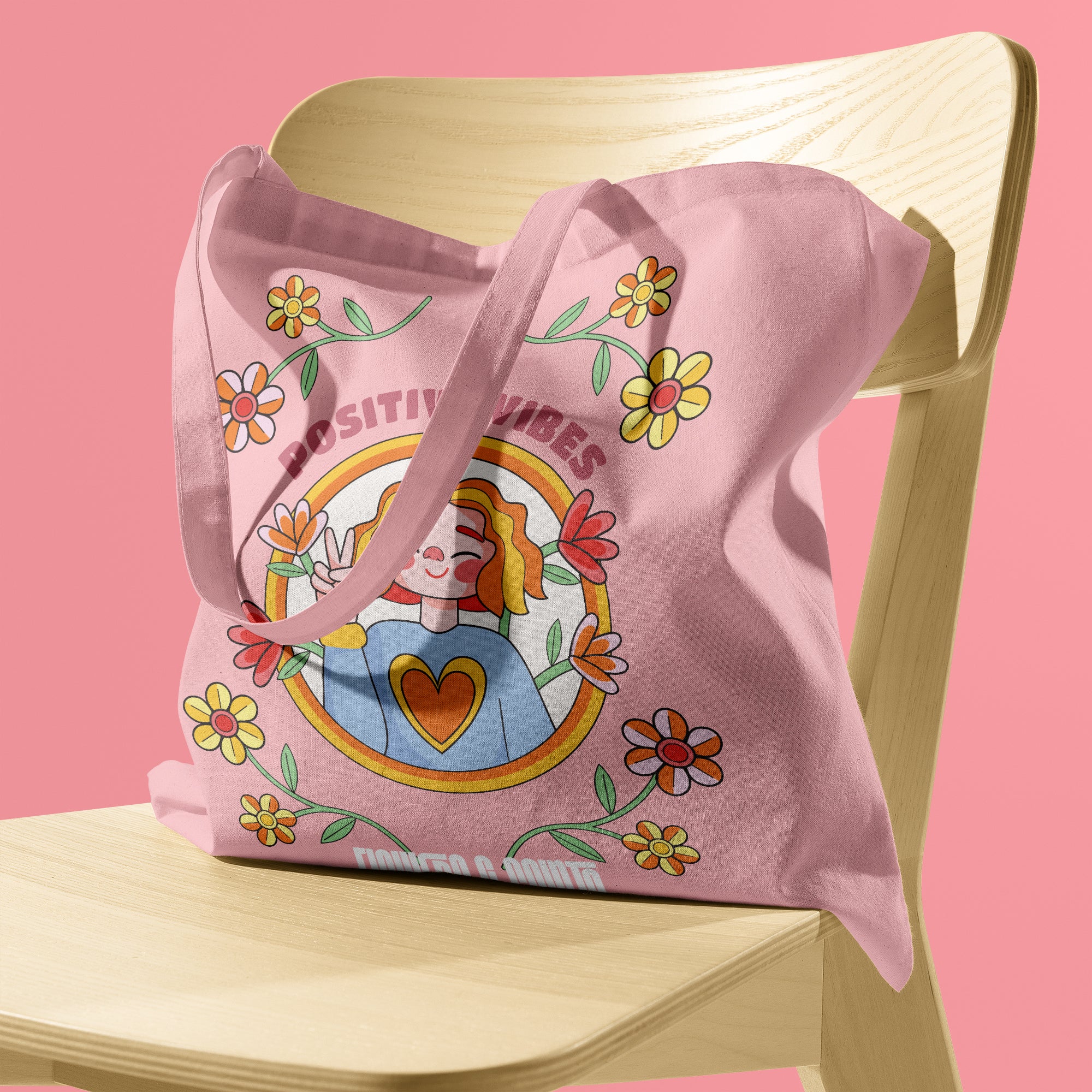 Positive Vibes - Eco Canvas Tote Bag