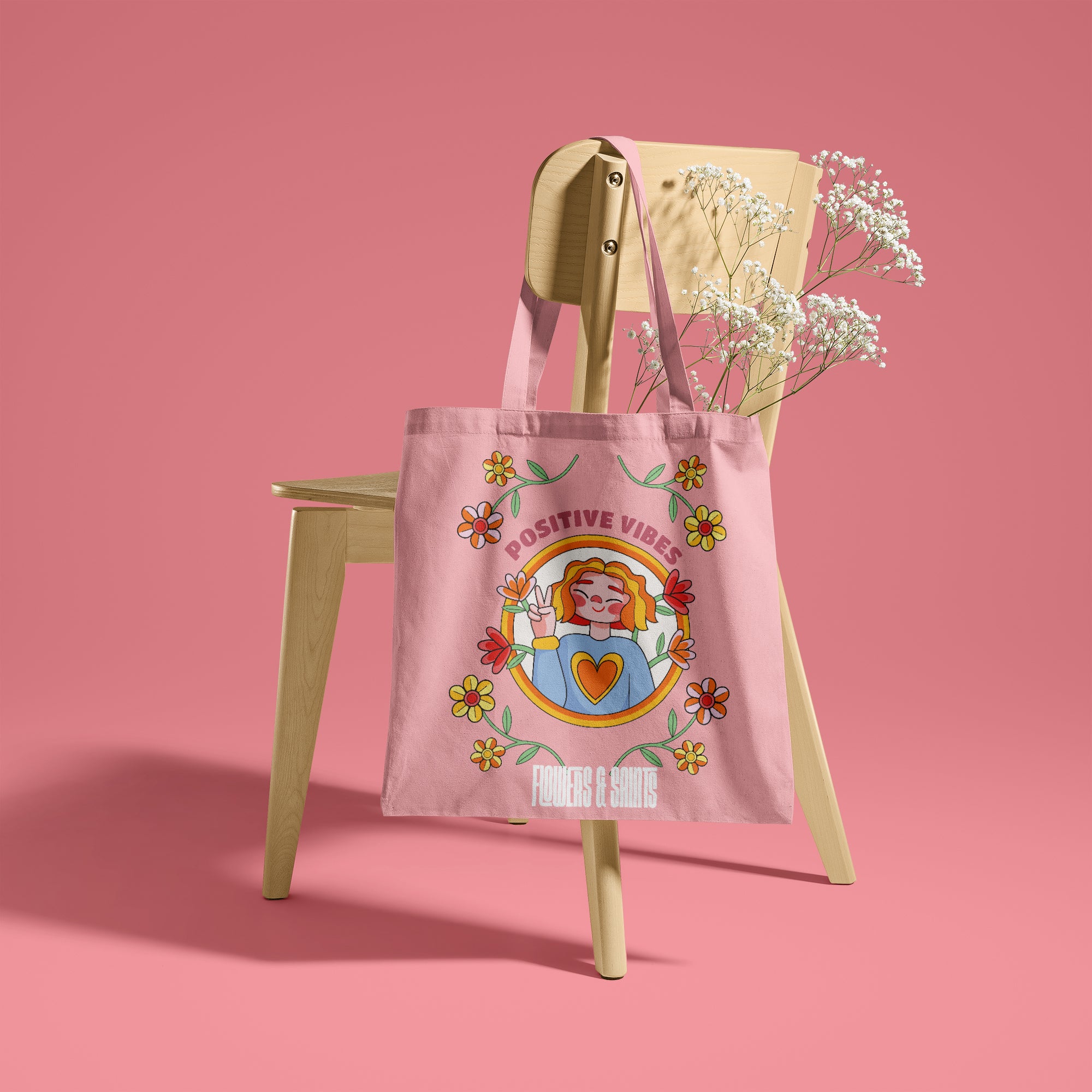 Positive Vibes - Eco Canvas Tote Bag