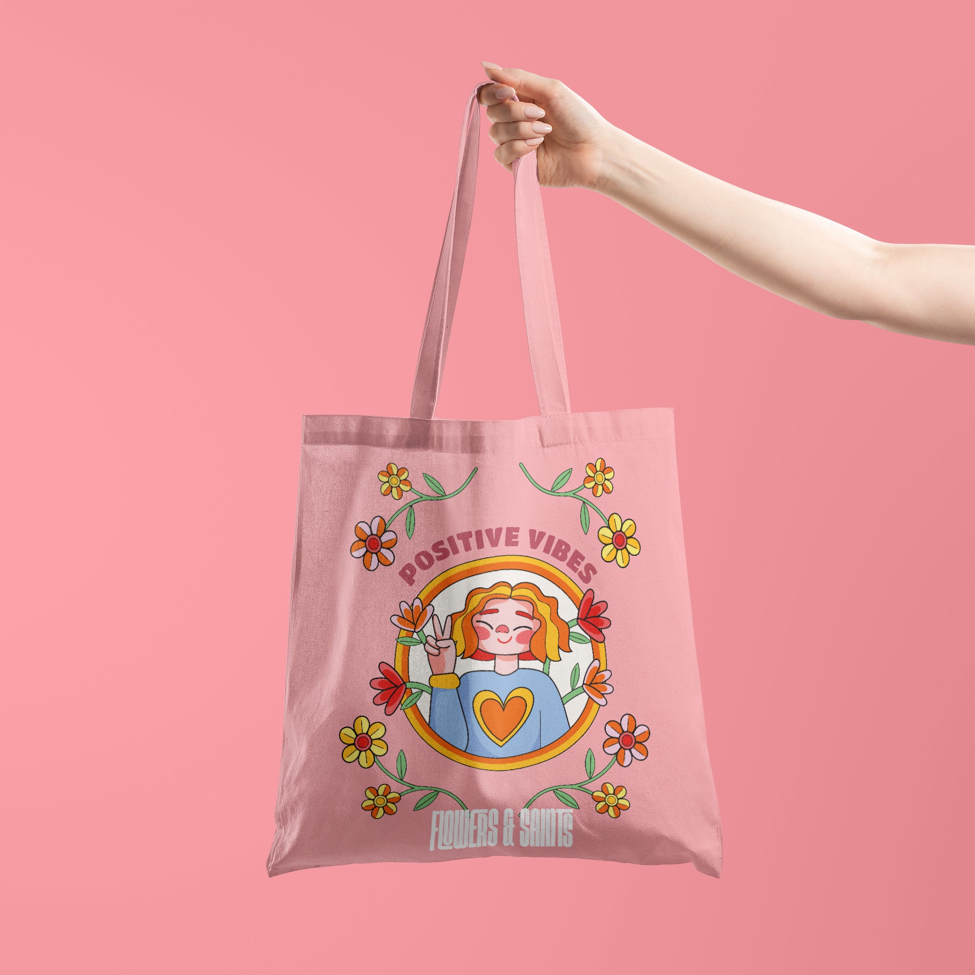 Positive Vibes - Eco Canvas Tote Bag