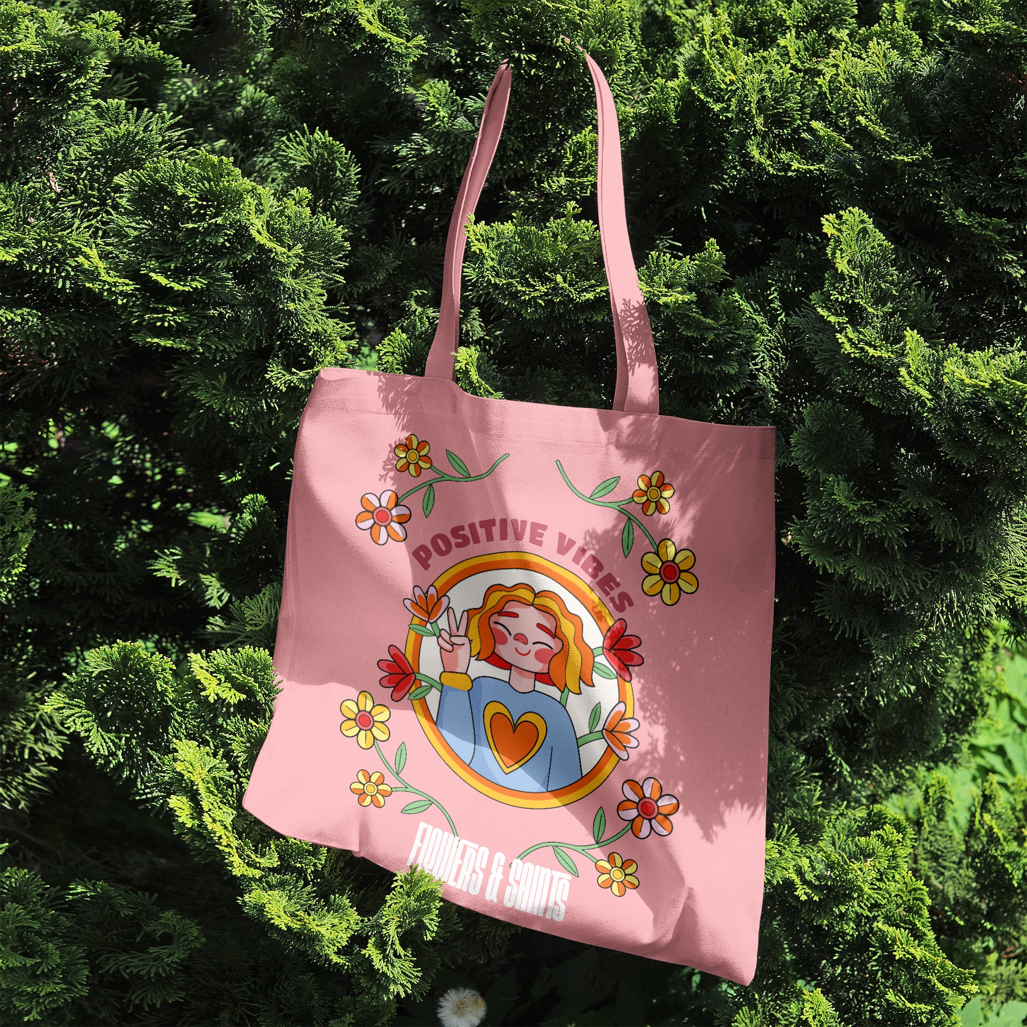 Positive Vibes - Eco Canvas Tote Bag