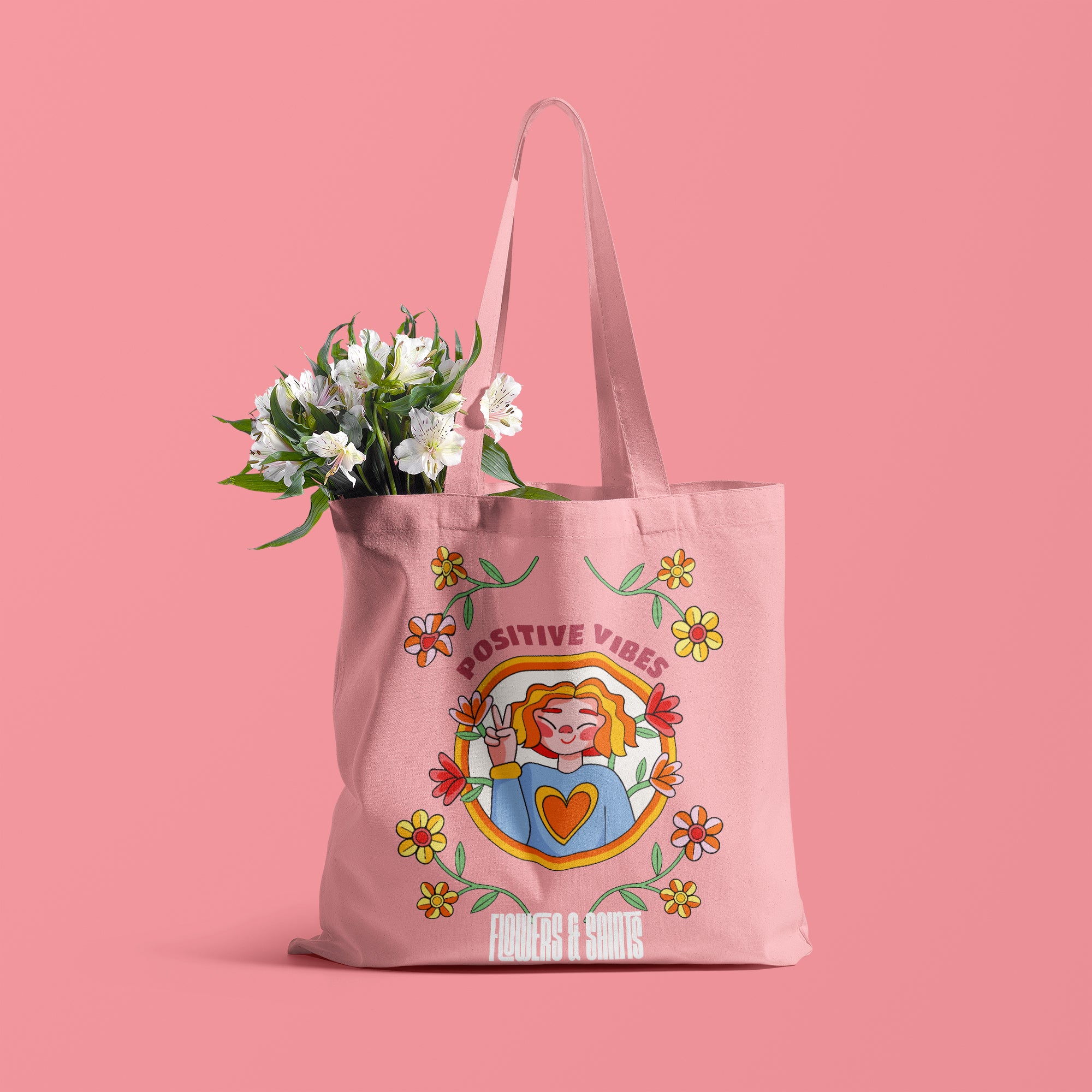 Positive Vibes - Eco Canvas Tote Bag