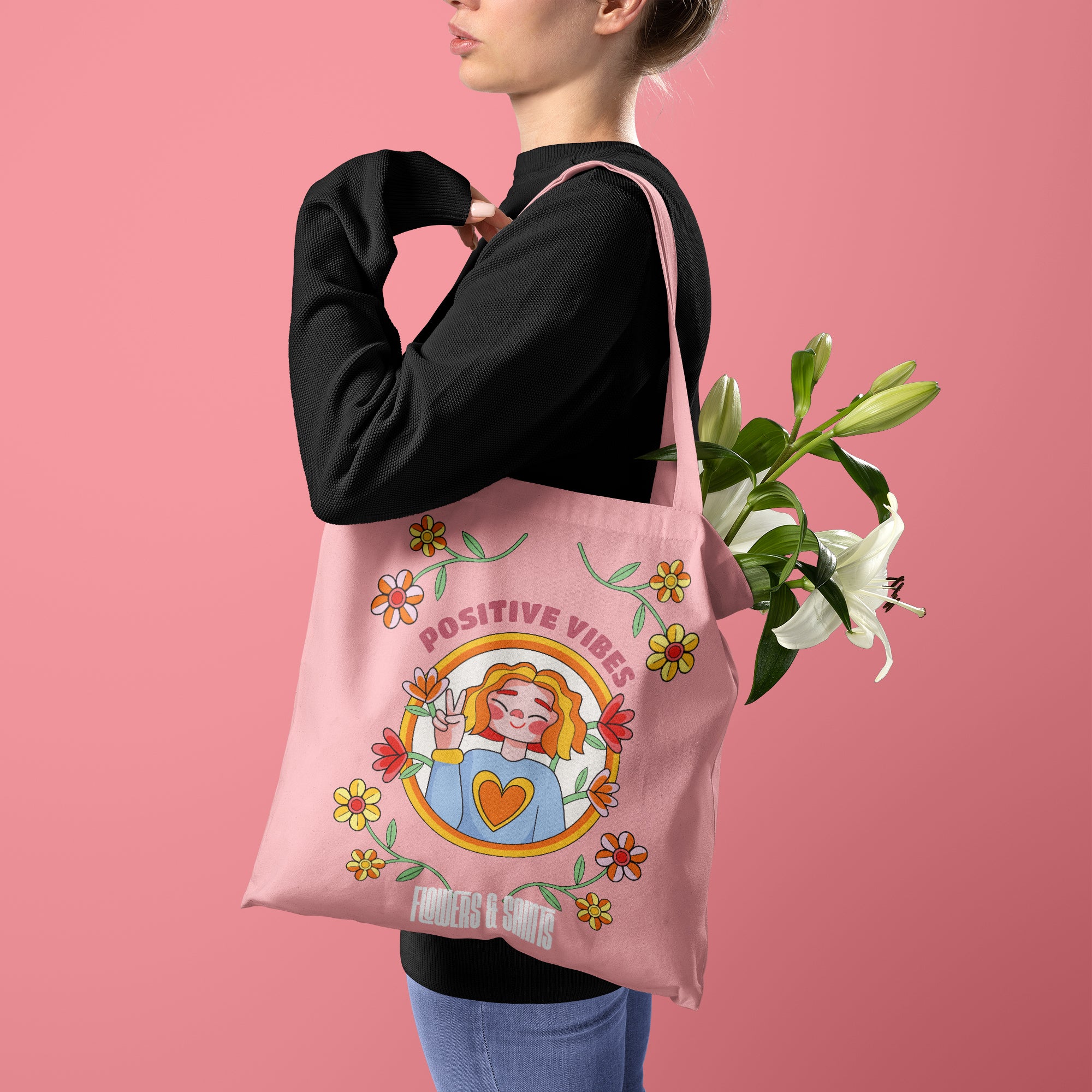 Positive Vibes - Eco Canvas Tote Bag