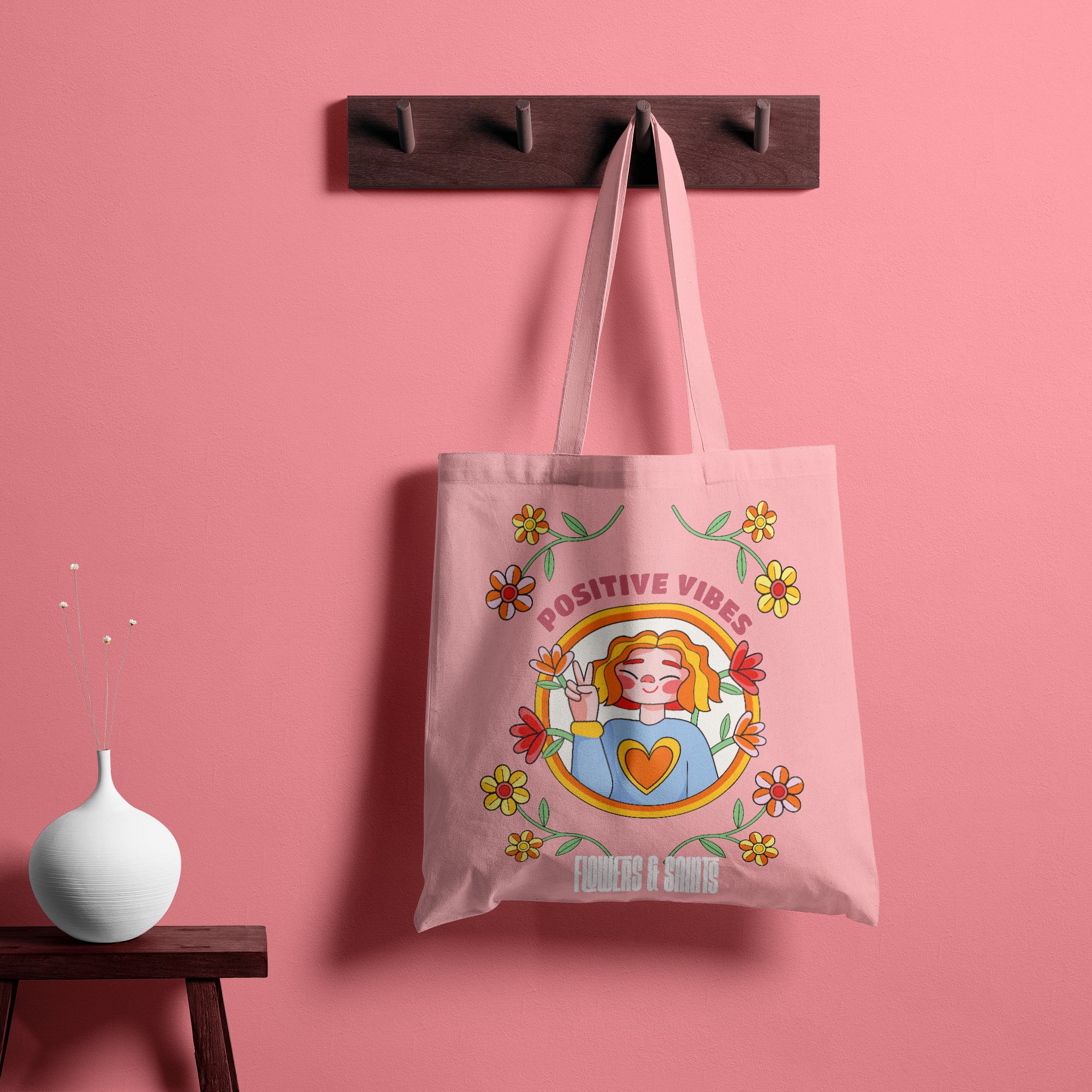 Positive Vibes - Eco Canvas Tote Bag