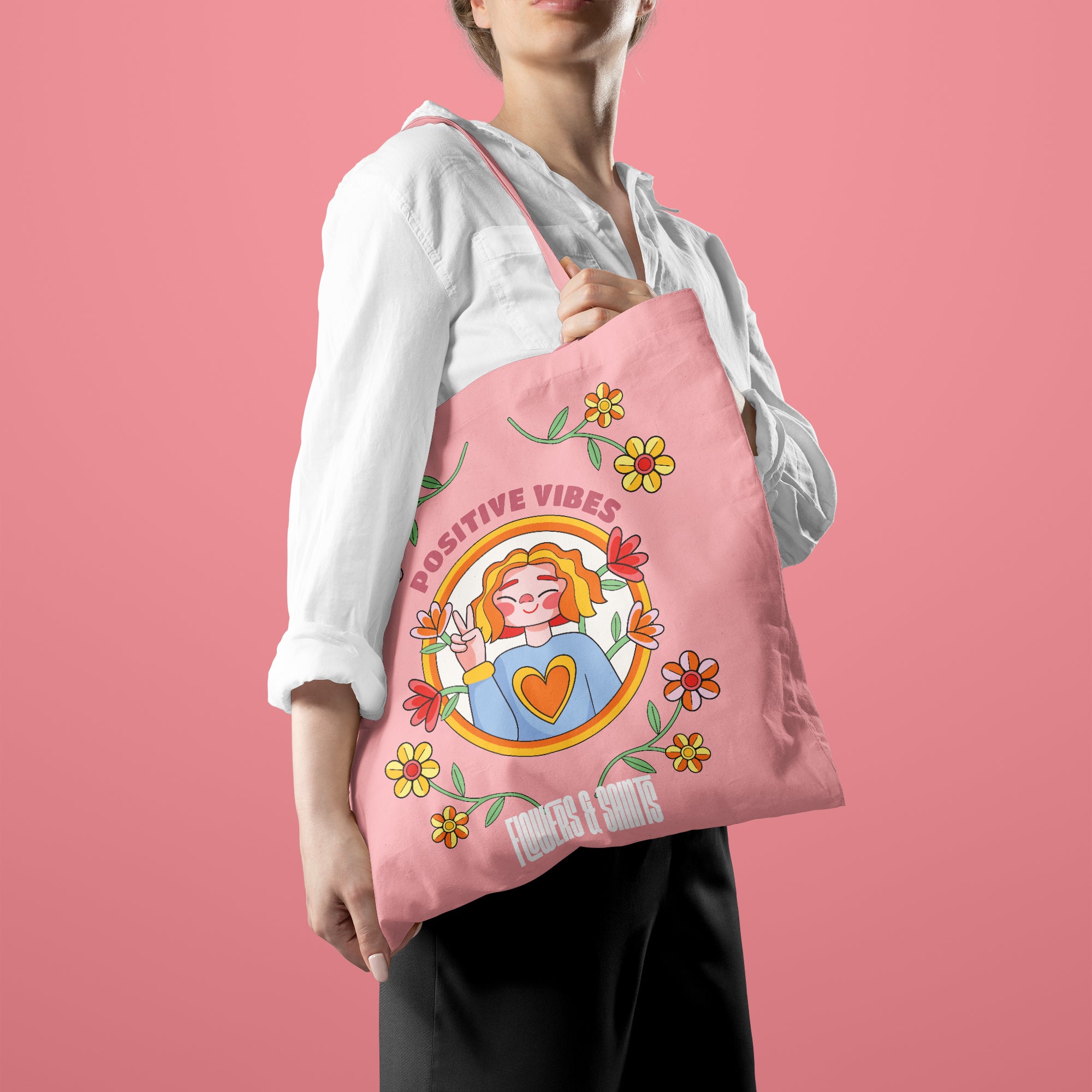 Positive Vibes - Eco Canvas Tote Bag