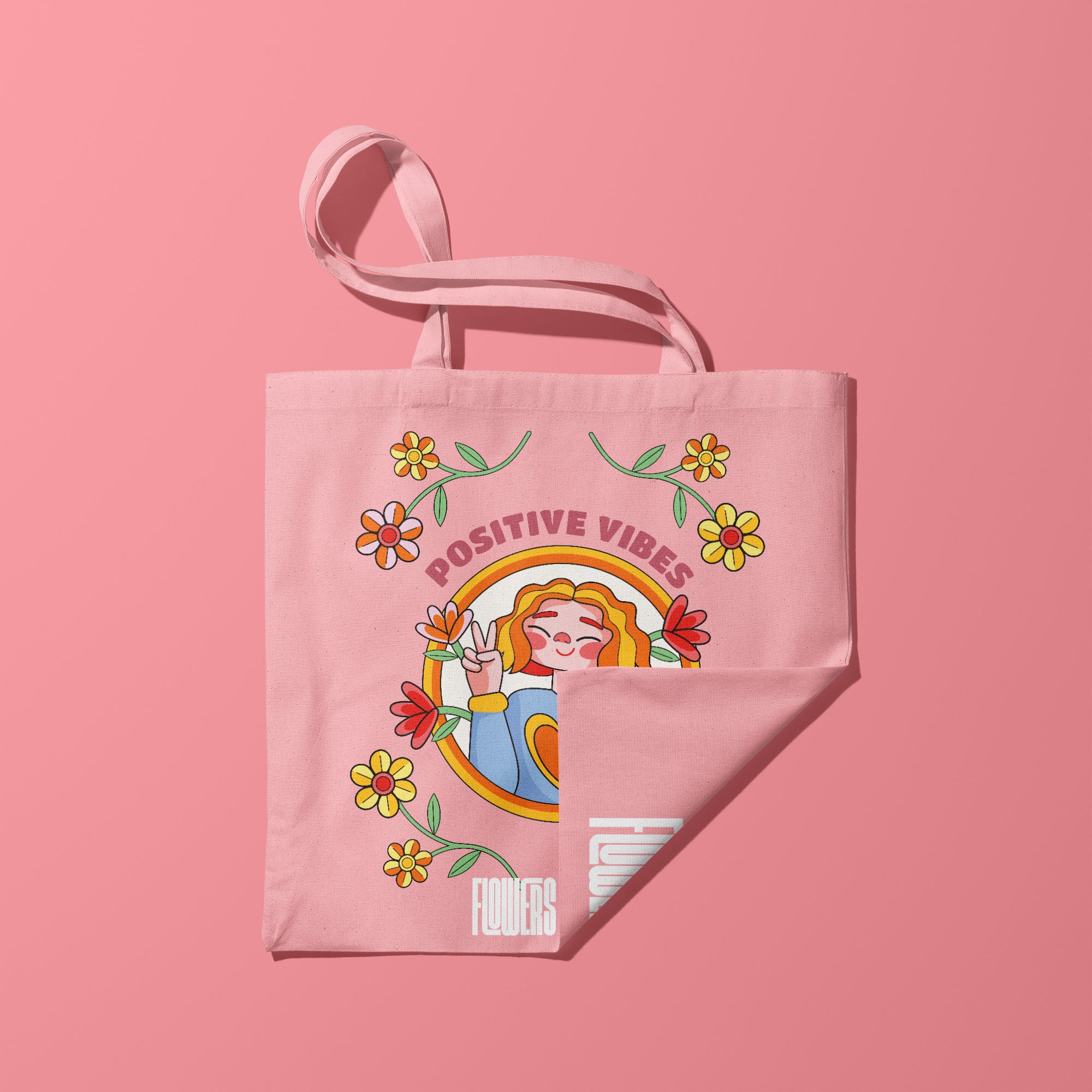 Positive Vibes - Eco Canvas Tote Bag
