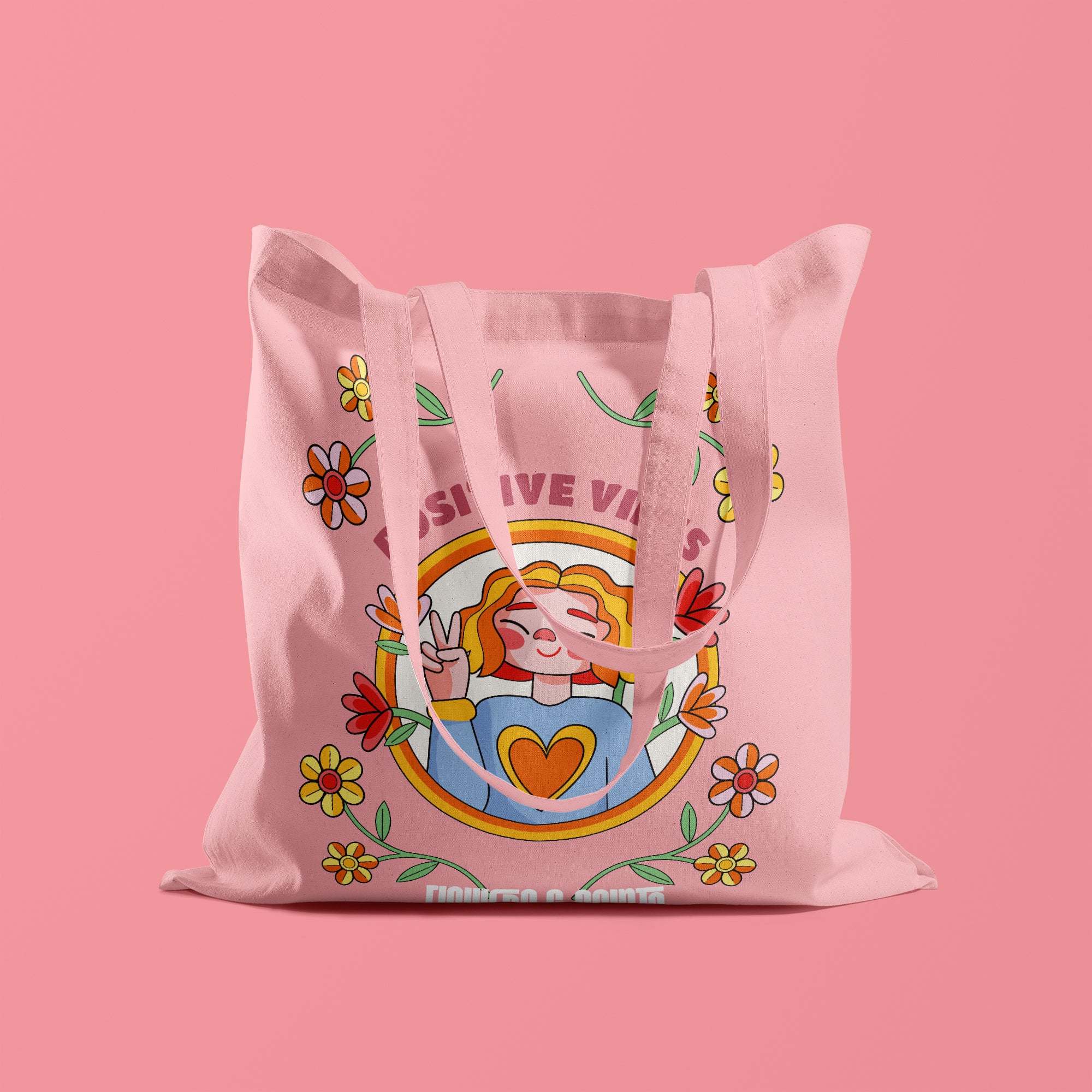 Positive Vibes - Eco Canvas Tote Bag