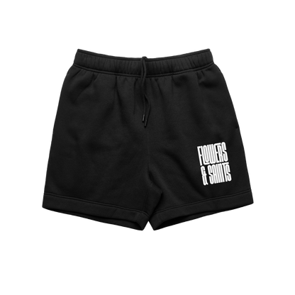 Flowers & Saints Relax Track Shorts 18" - Sacred Shadow