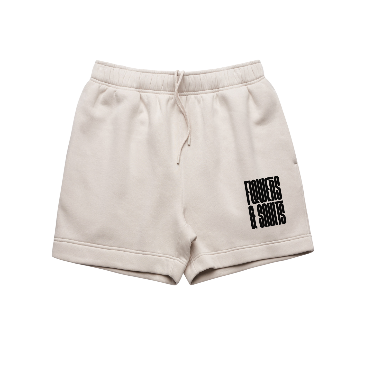 Flowers & Saints Relax Track Shorts 18" - Sacred Sand