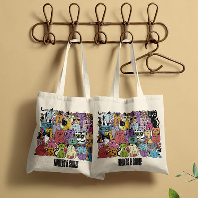 Cat Doodle - Canvas Tote Bag