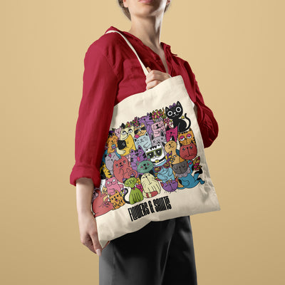 Cat Doodle - Canvas Tote Bag