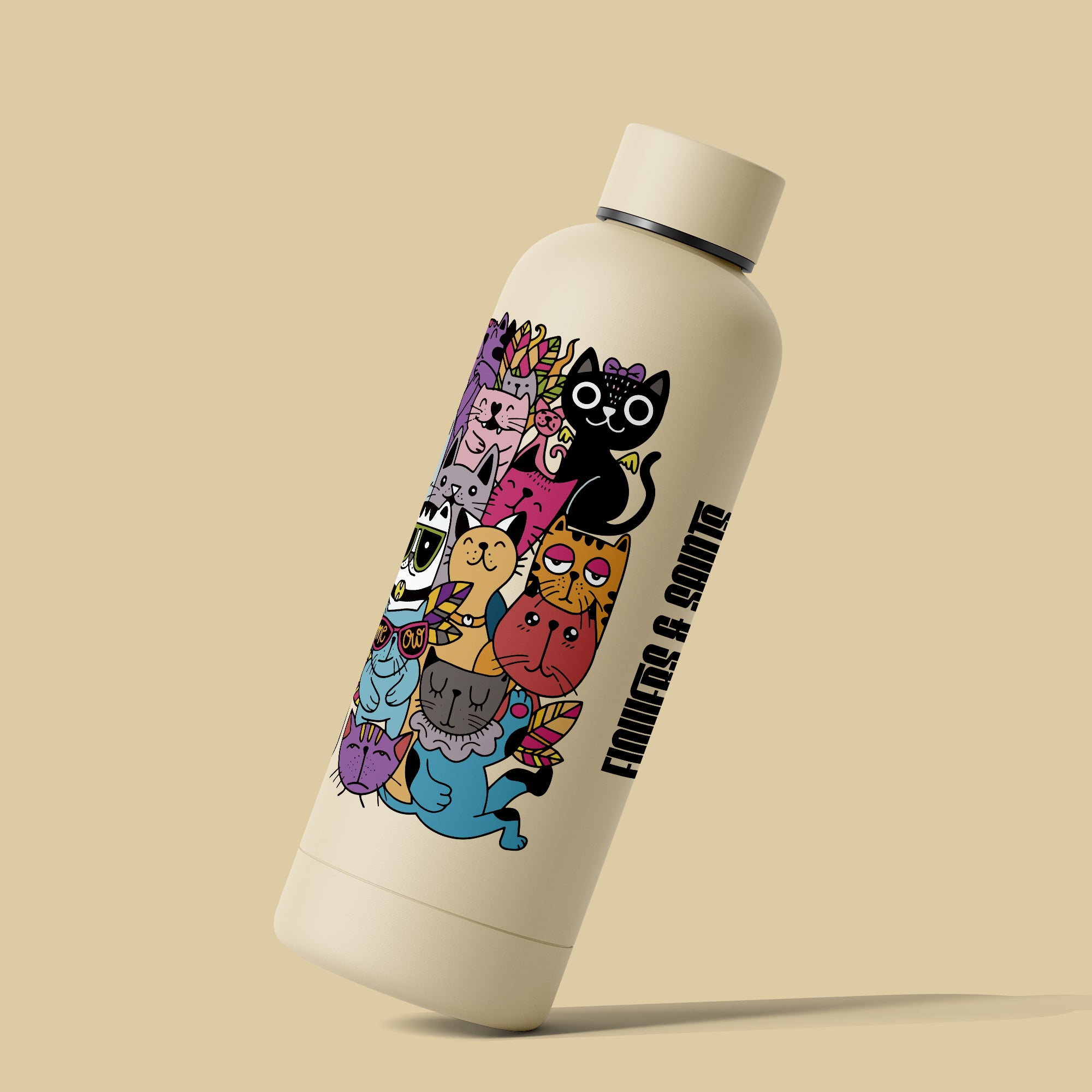 Cats Doodle -  Bottle