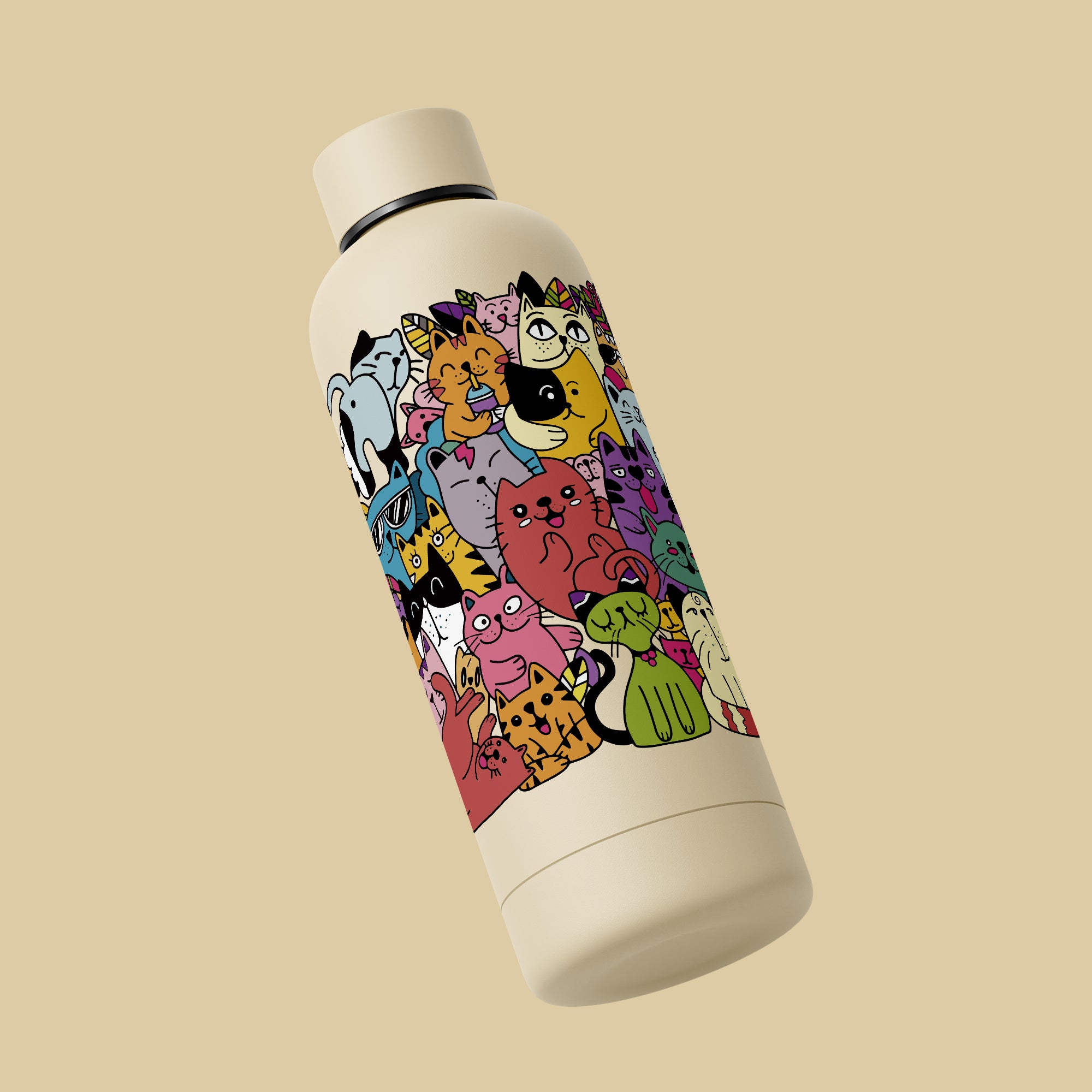 Cats Doodle -  Bottle