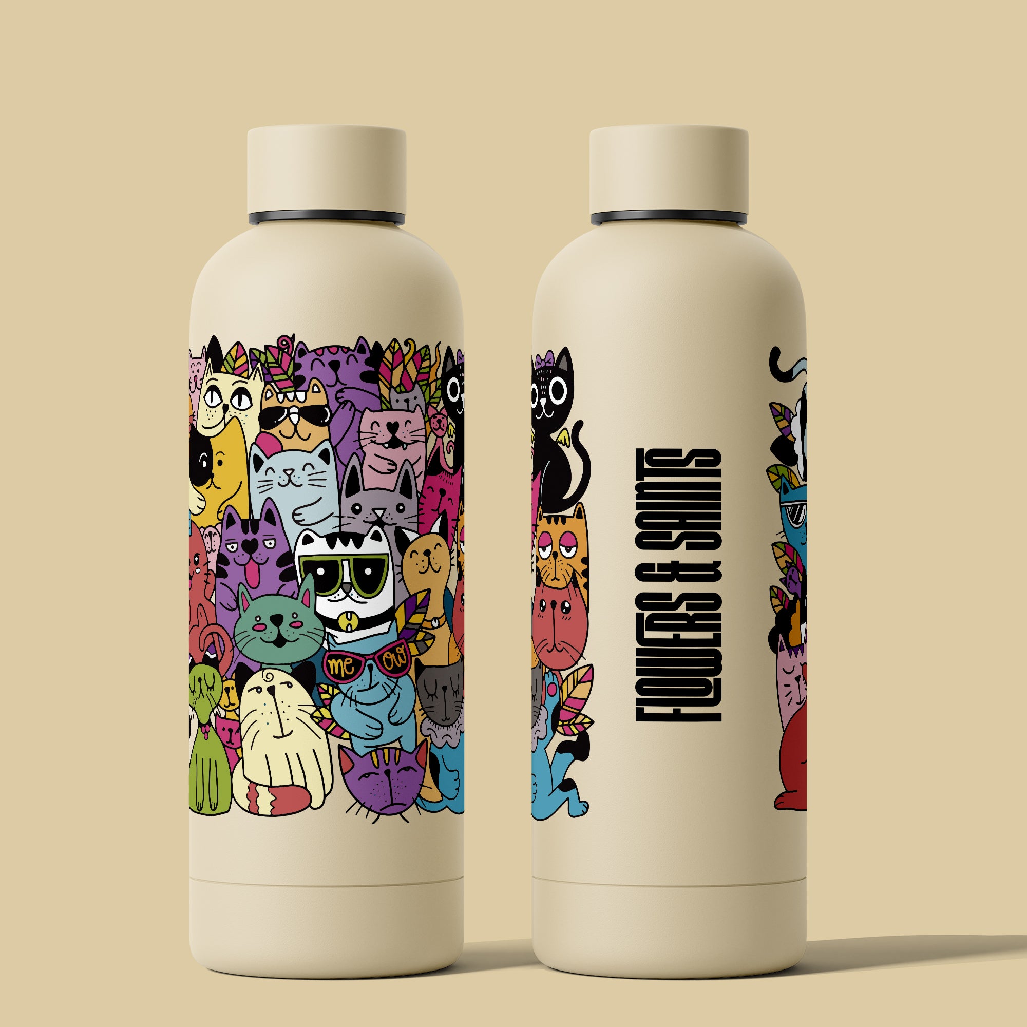 Cats Doodle -  Bottle