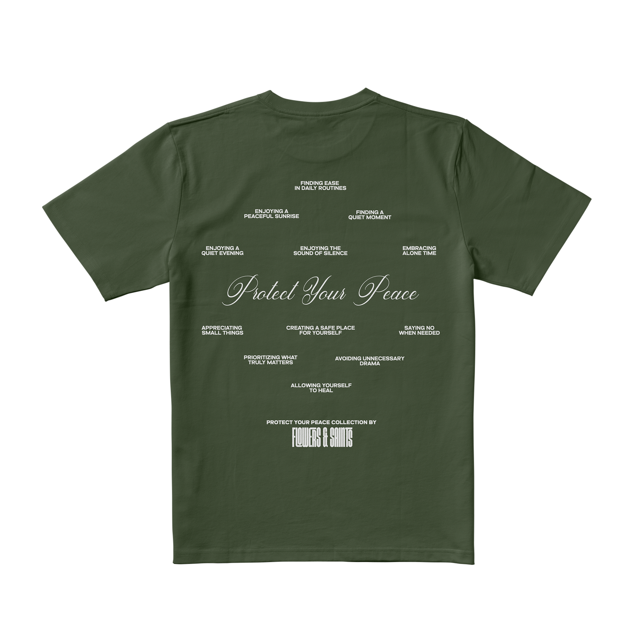 Self Worth Manifesto Tee - Monk Moss