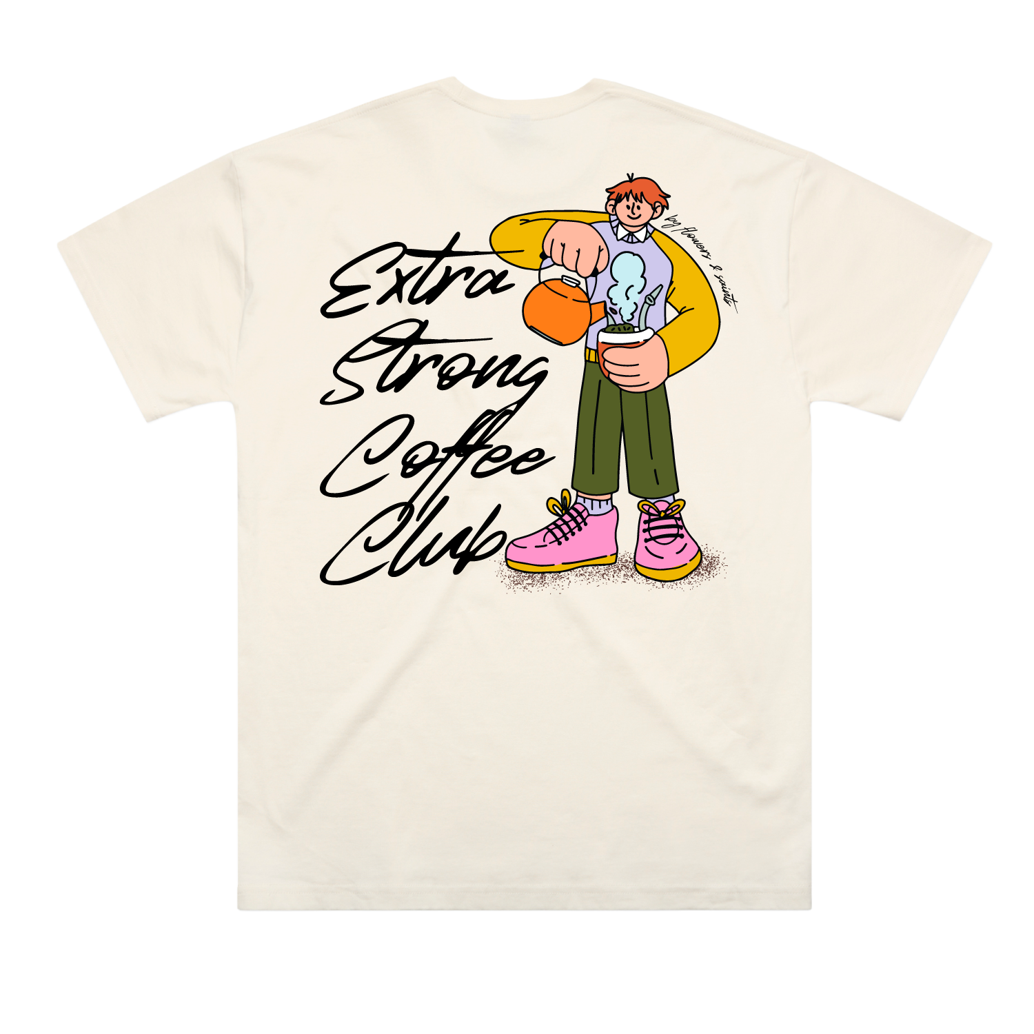 Extra Strong Coffee Club — The Oversized Tee — Ecru Saint