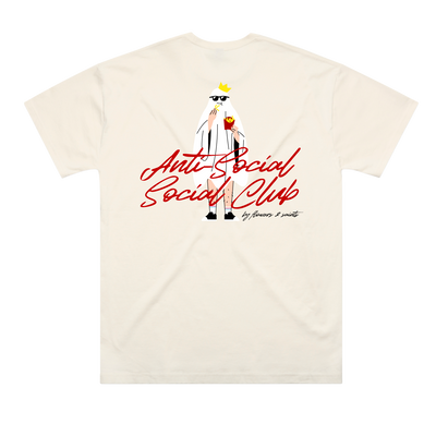 Flowers & Saints | Australian Streetwear Apparel | Anti Social Social Club | Graphic Tee Ecru Saint Back View