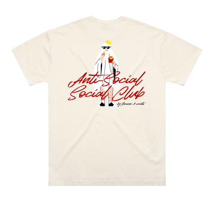 Flowers & Saints | Australian Streetwear Apparel | Anti Social Social Club | Graphic Tee Ecru Saint Back View