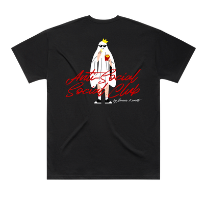 Flowers & Saints | Australian Streetwear Apparel | Anti Social Social Club | Graphic Tee Black Color Back View