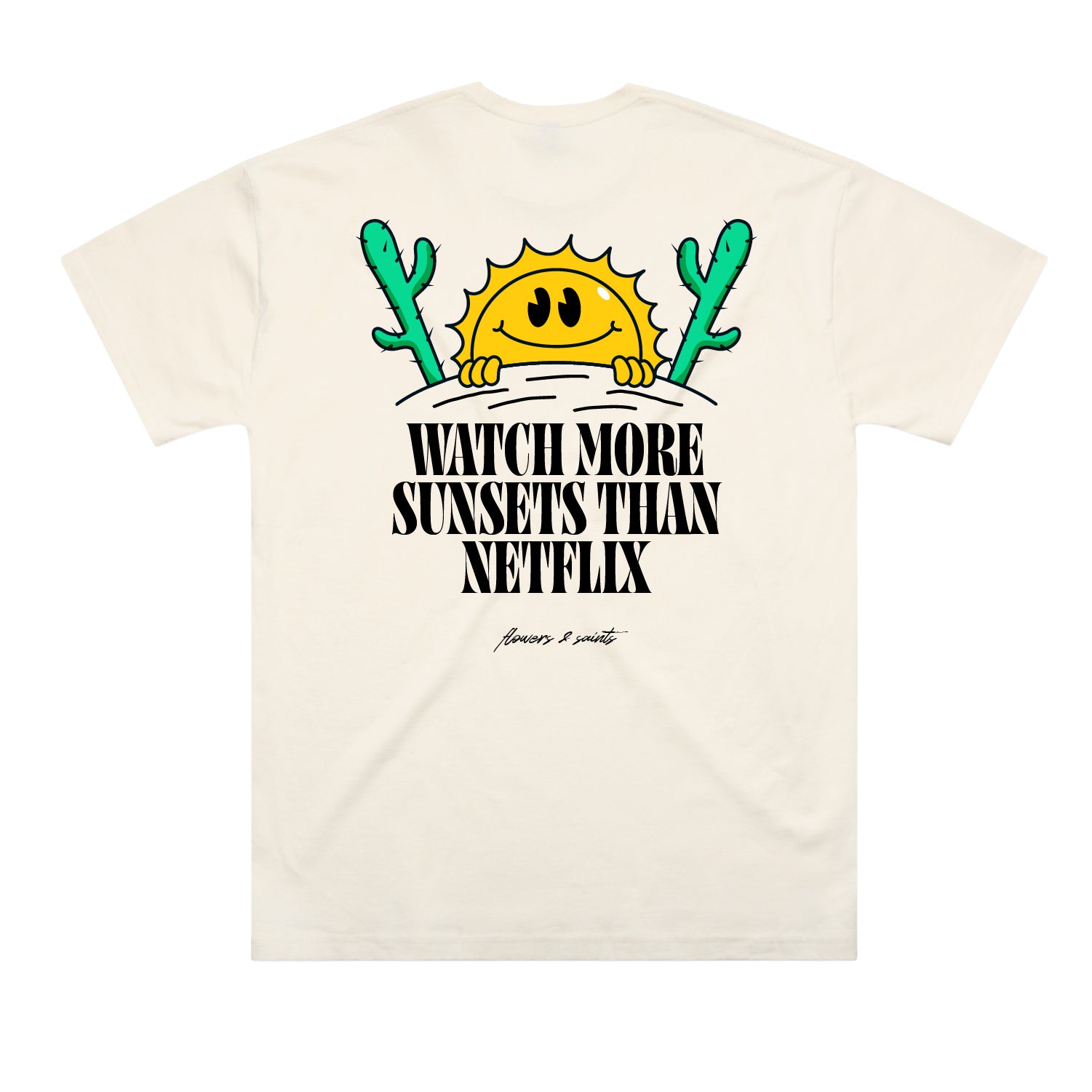 Watch More Sunsets – The Oversized Tee –  Ecru Saint
