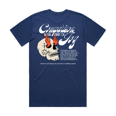 Comparison is the Thief of Joy  — The Essential Tee — Midnight Azure