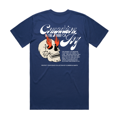 Comparison is the Thief of Joy  — The Essential Tee — Midnight Azure