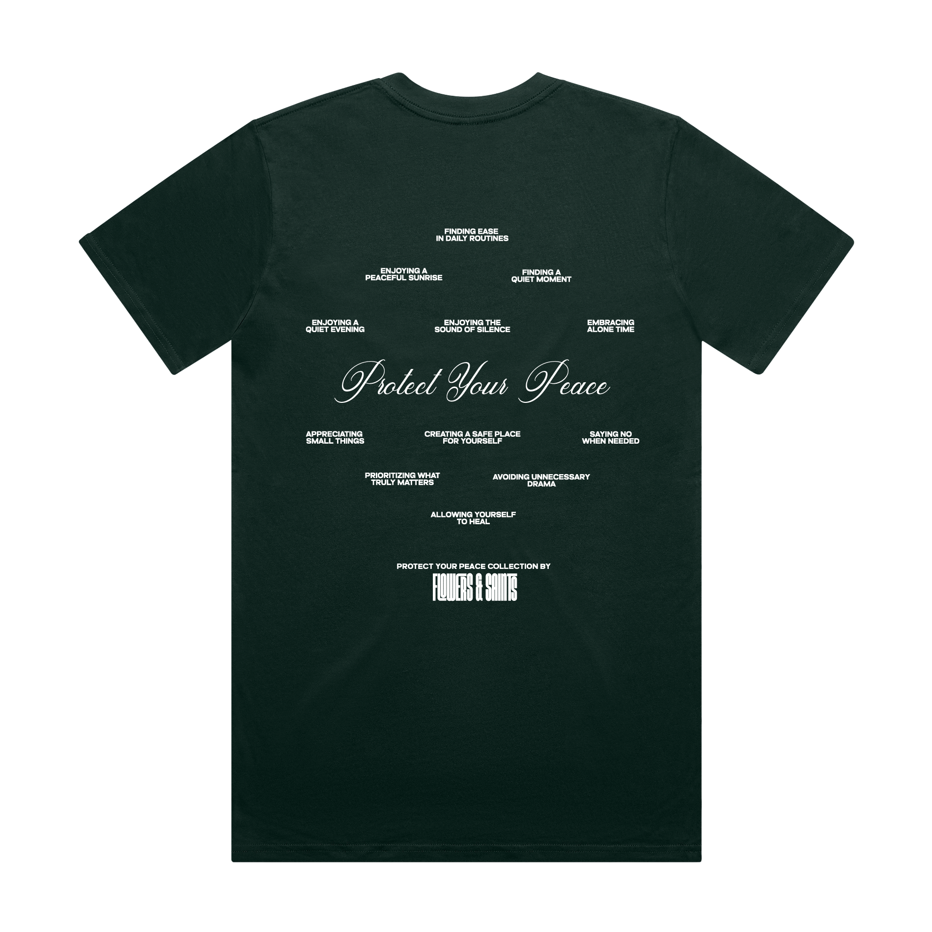 Protect Your Peace Affirmations - The Essential Tee - Quiet Evergreen