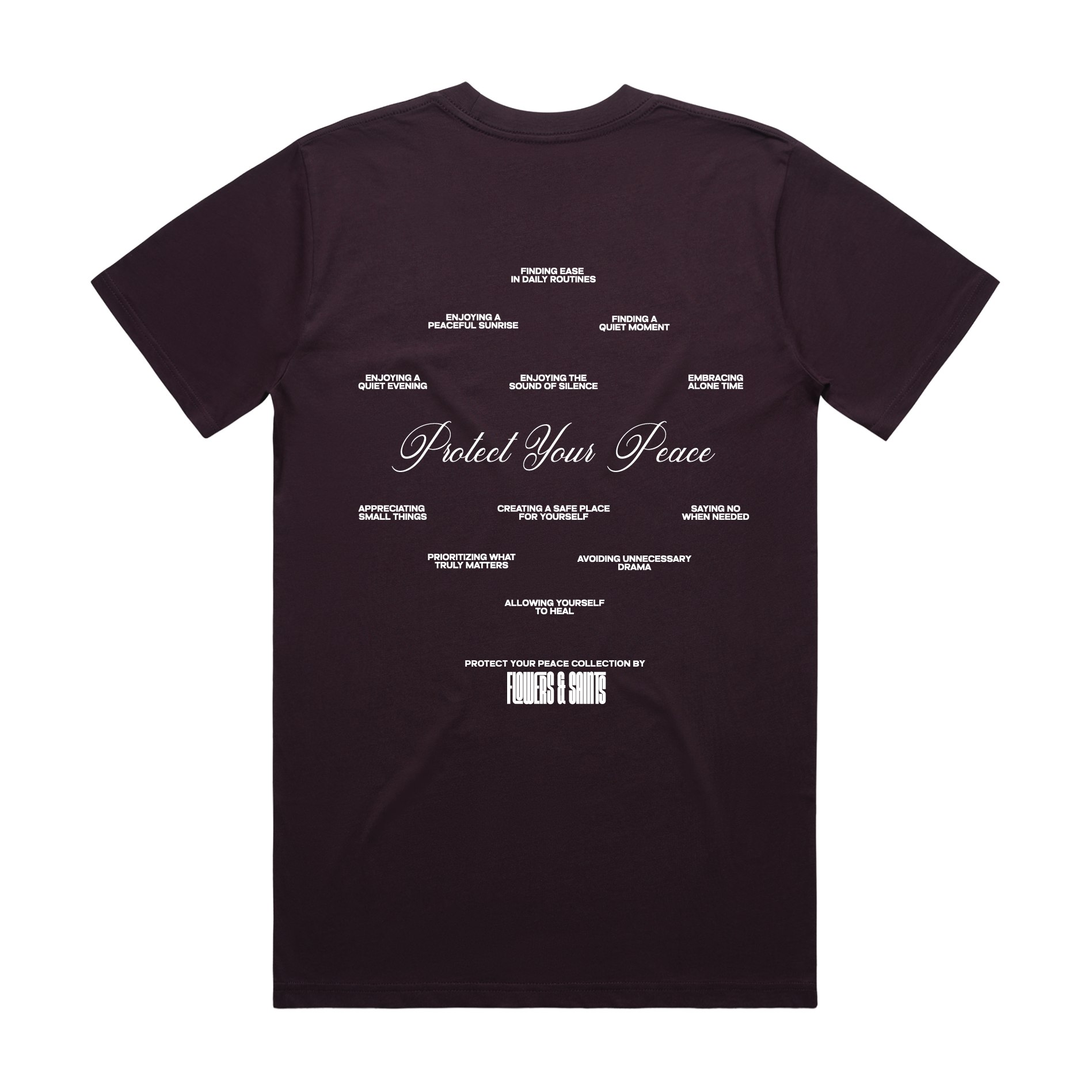 Protect Your Peace Affirmations - The Essential Tee - Duskwine
