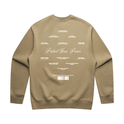 Protect Your Peace Affirmations — Relax Fit Crew Sweatshirt — Pilgrim