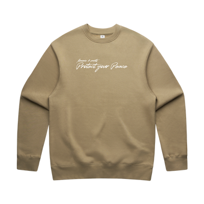 Protect Your Peace Affirmations — Relax Fit Crew Sweatshirt — Pilgrim