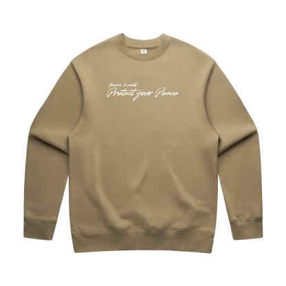 Protect Your Peace Affirmations — Relax Fit Crew Sweatshirt — Pilgrim