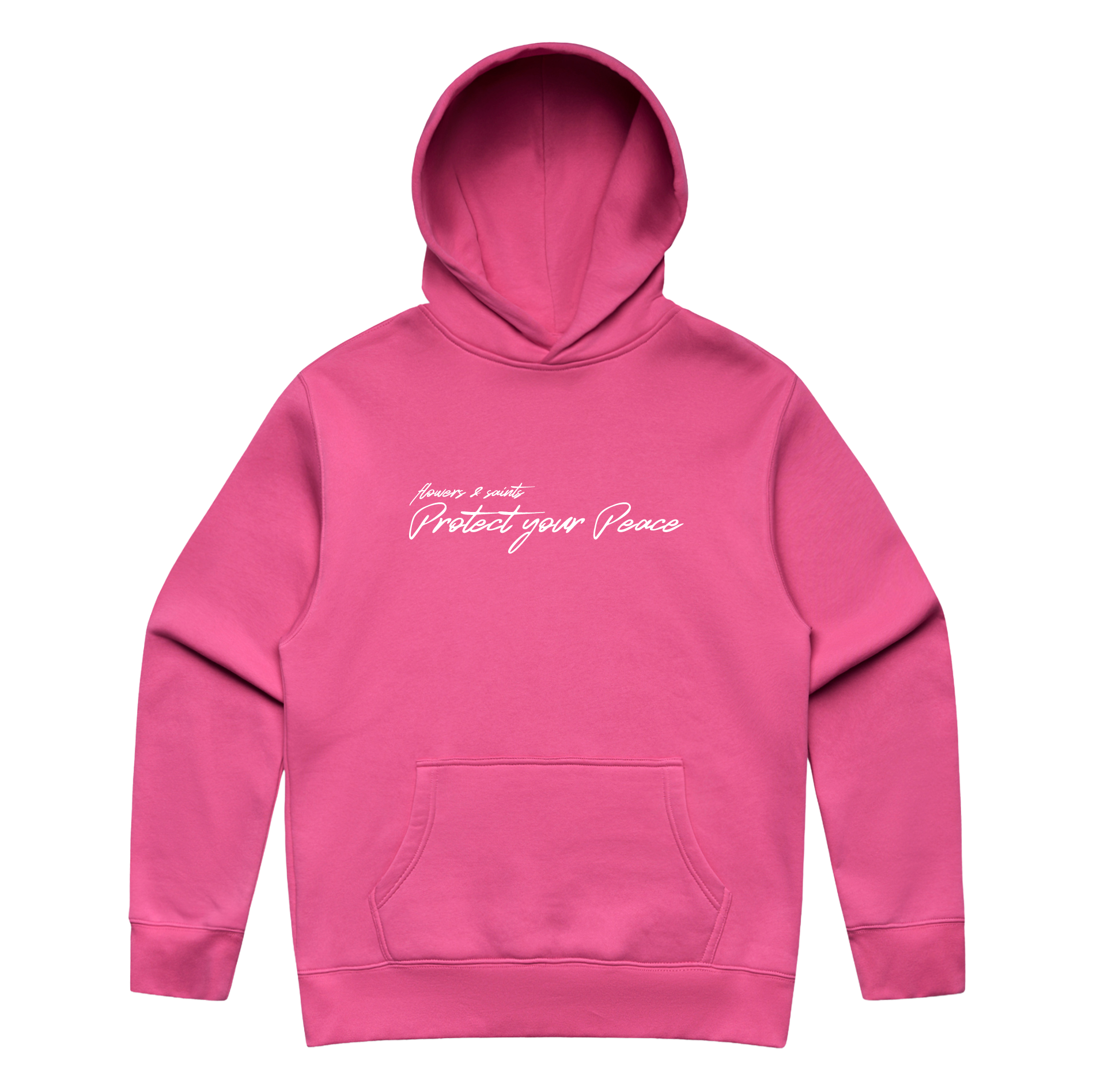 Protect Your Peace Affirmations — Relax Fit Hoodie — Charity Pink