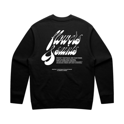 Saint's Signature — Relax Fit Crew Sweatshirt — Sacred Shadow
