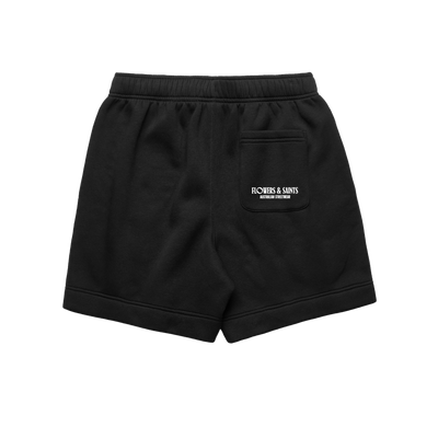 Flowers & Saints Relax Track Shorts 18" - Sacred Shadow