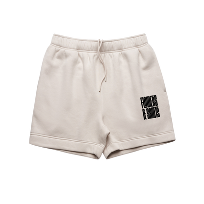 Flowers & Saints Relax Track Shorts 18" - Sacred Sand