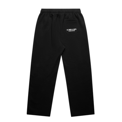 Flowers & Saints Relax Cuffless Track Pants - Sacred Shadow