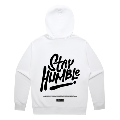 Stay Humble — Relax Fit Hoodie — Halo White
