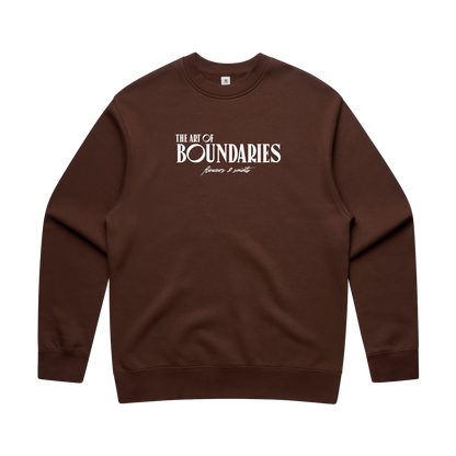The Art of Boundaries — Relax Fit Crew Sweatshirt — Burnt Earth