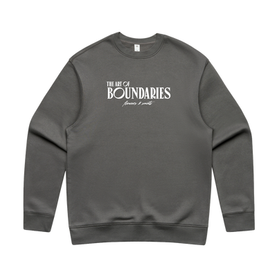 The Art of Boundaries — Relax Fit Crew Sweatshirt — Silent Ash